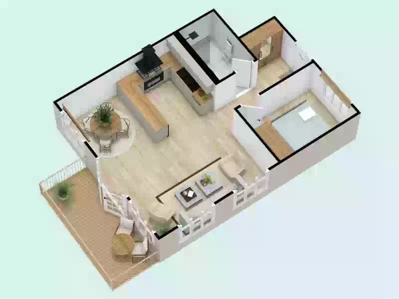 SA Interiors Semi Furnished